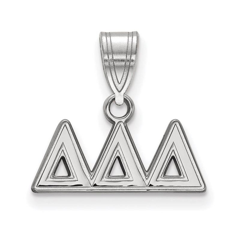 Sterling Silver Delta Delta Delta Medium Greek Letters Pendant